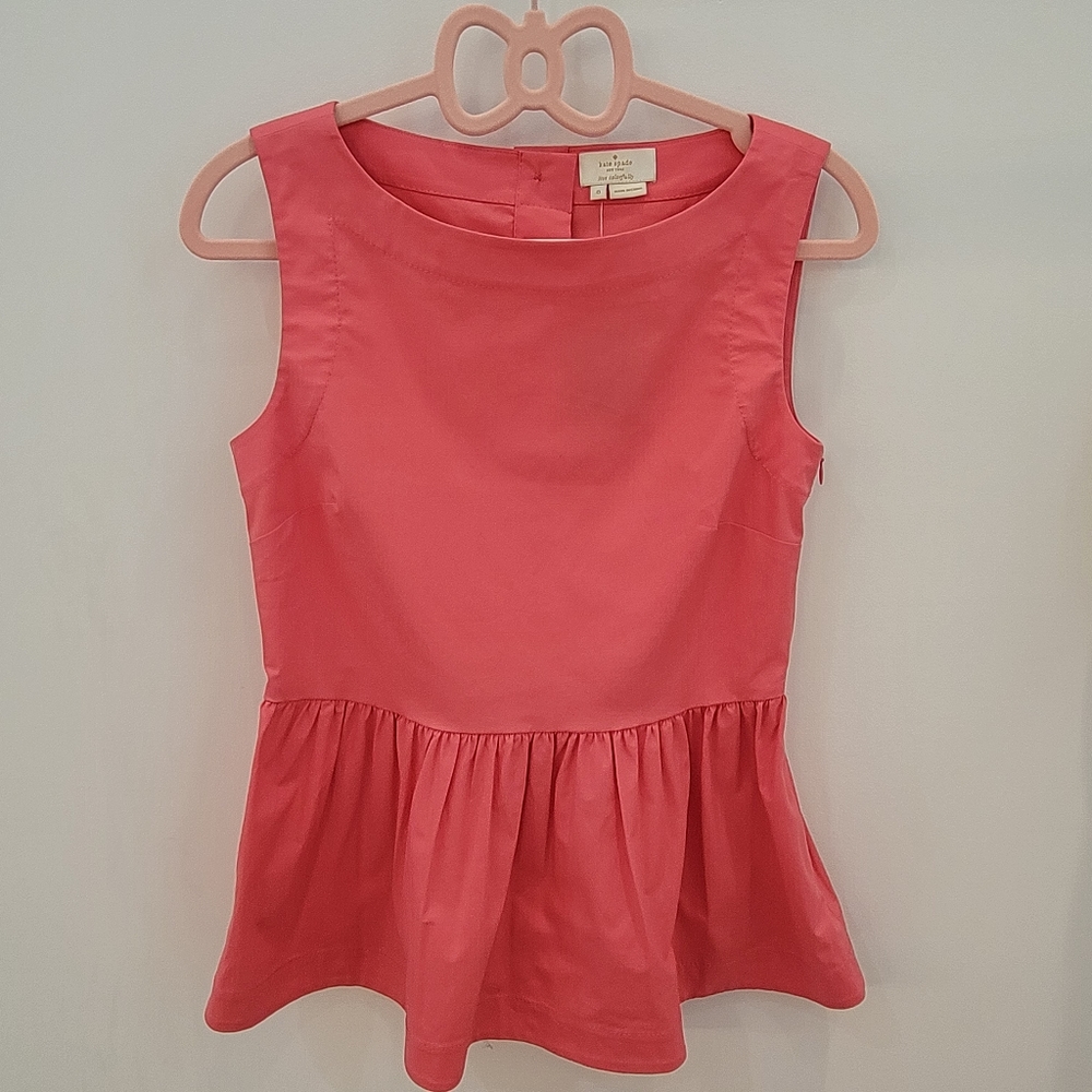 Kate Spade Peplum Top with back buttons